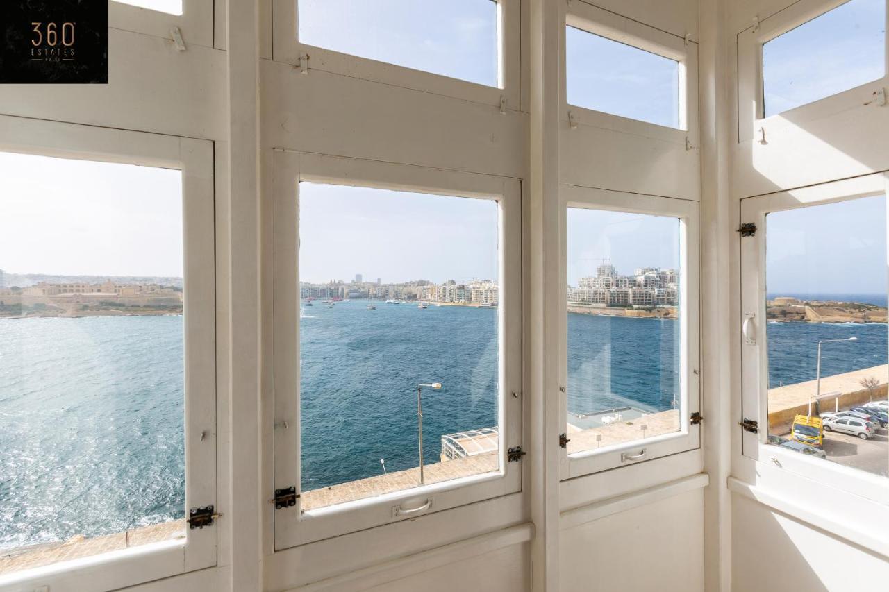 Seafront - Top Location, Top Floor With Wifi & Ac By 360 Estates Валетта Экстерьер фото