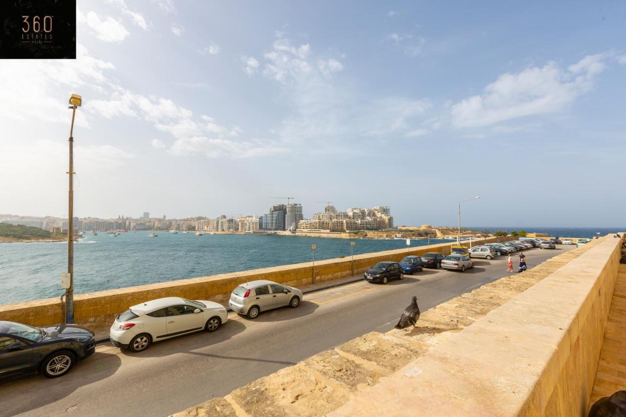 Seafront - Top Location, Top Floor With Wifi & Ac By 360 Estates Валетта Экстерьер фото